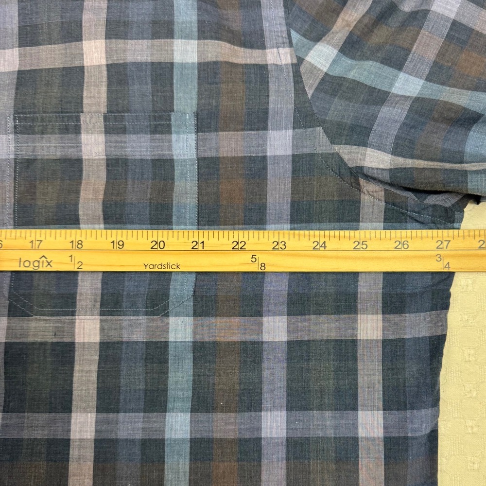 Billy Reid Button Up Shirt Plaid Standard Fit Mens XXL Made in Italy Preppy - Picture 5 of 8